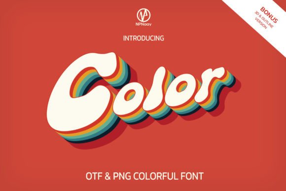 Color: A Retro-Cute Typeface for Vibrant Design