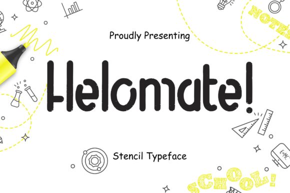 Helomate: Elevate Your Design Projects with This Unique Stencil Font