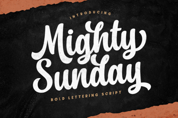 Mighty Sunday: Elevate Your Designs with Bold Script Typography