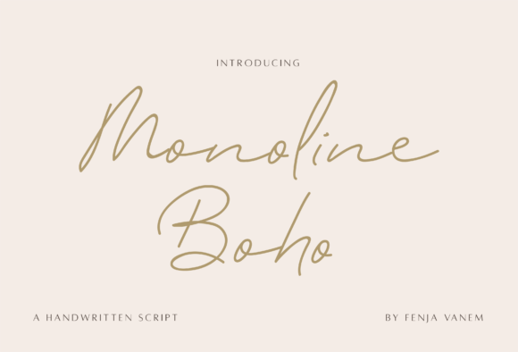 Monoline Boho: The Minimalist Script Font for Modern Design
