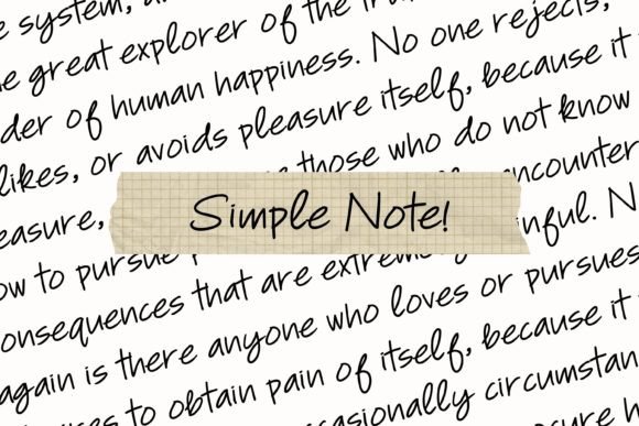 Simple Note: A Handwriting Font for Authentic Design