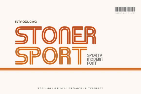 Stoner Sport: A Retro Display Font for Dynamic Designs