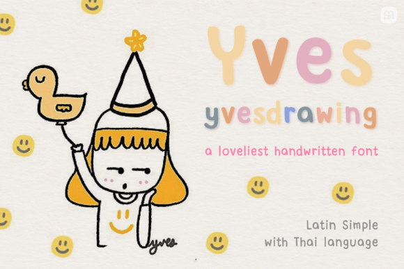 Yves Yvesdrawing: The Handwritten Font for Creative Projects